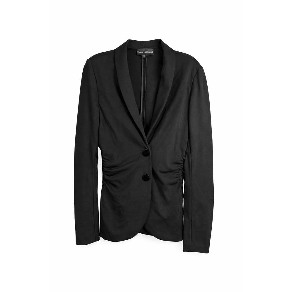 Emporio Armani Black Blazer Womens Size 40 IT (US 4/6) Stretch Tailored Jacket